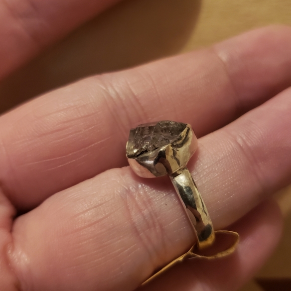 Herkimer Quartz Ring 925 Silver - Picture 9 of 16